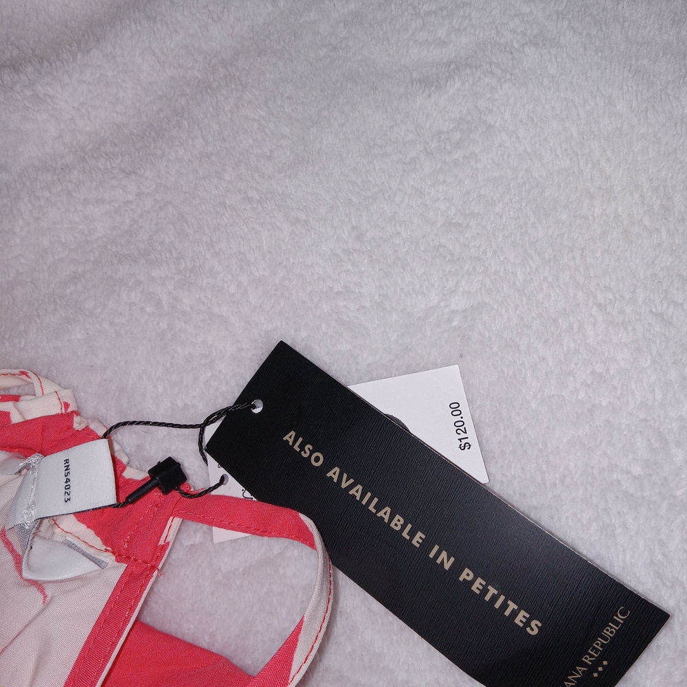 Banana Republic Coral Floral Poplin Halter Midi Dress Size 6 NWT $120 - Picture 12 of 15